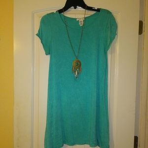 Turquoise T Shirt Dress
